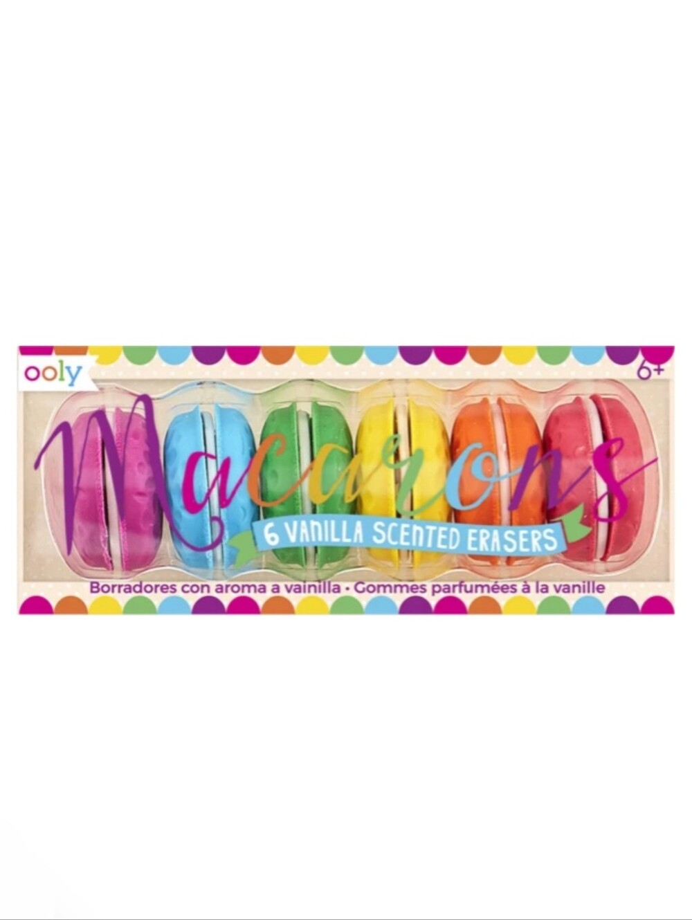 [New] Macarons Vanilla Scented Erasers - Multicolor
